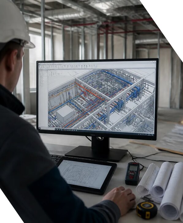 Создание BIM модели инженерных сетей для объектов в Красногорске